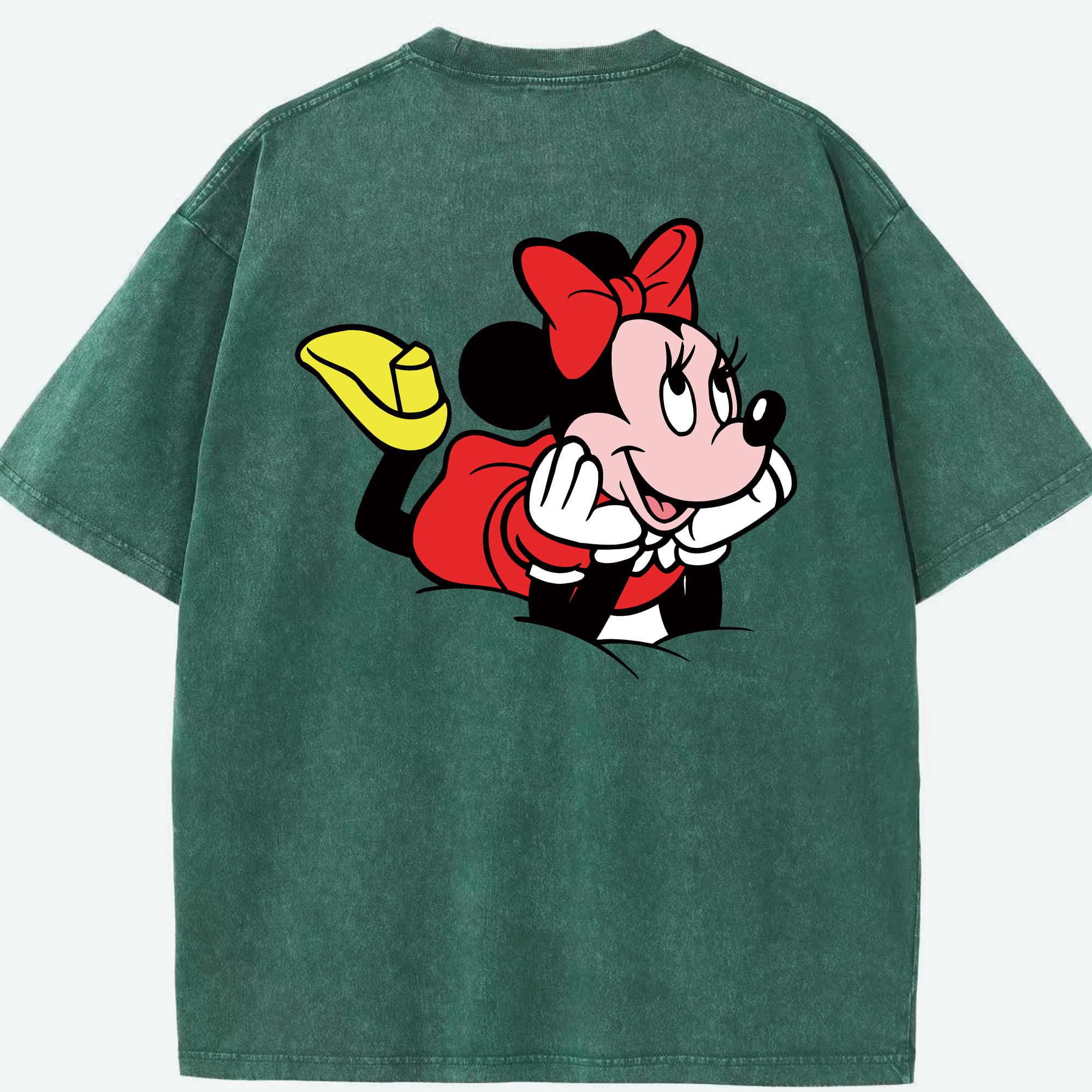 （画像用） ミッキーマウス Mickey Mouse 綿100% ヴィンテージ風 半袖Tシャツ（背面プリント）